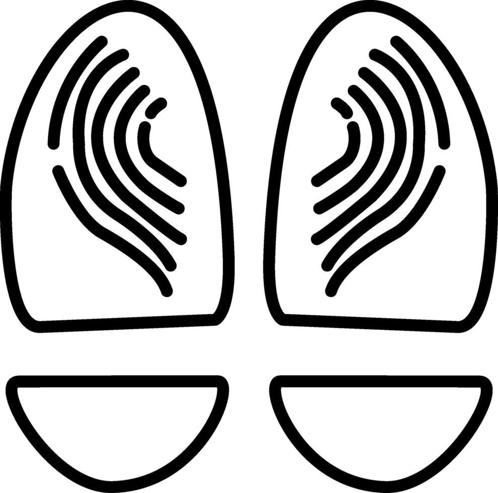 Footprint Line Icon vector