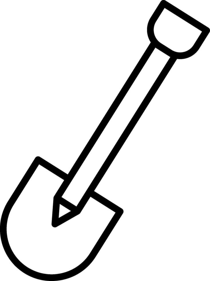 Shovel Line Icon vector