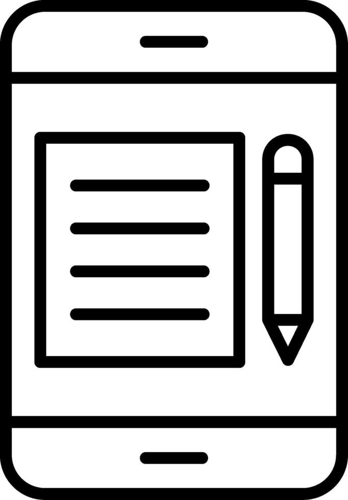 Mobile Phone Line Icon vector