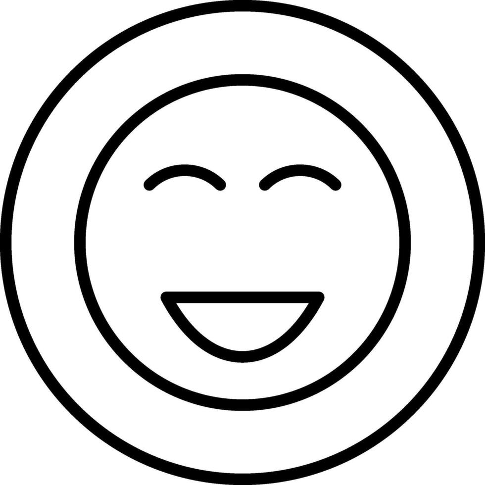 Happy Line Icon vector