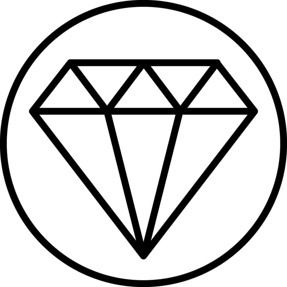 Diamond Line Icon vector