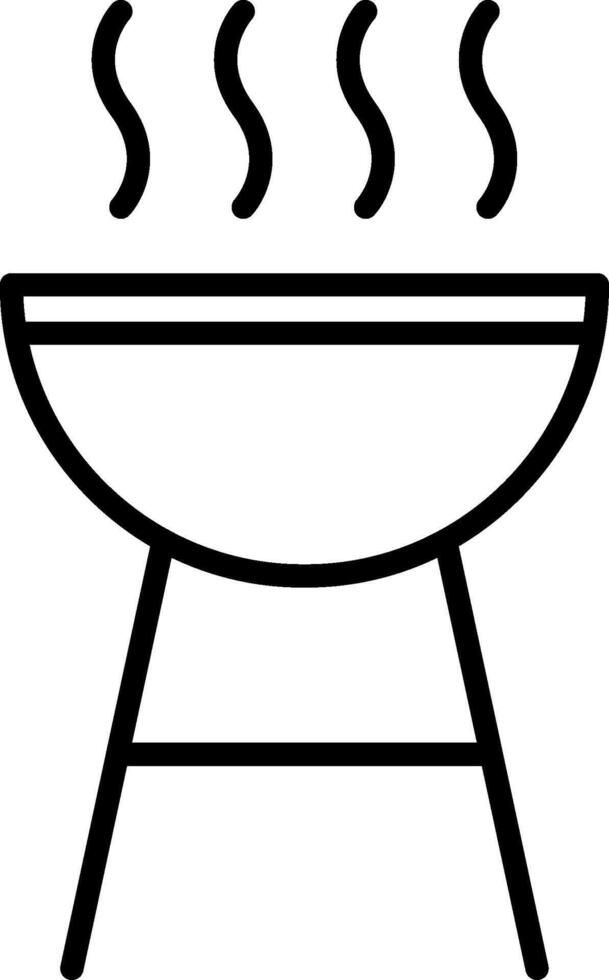 Barbecue Line Icon vector