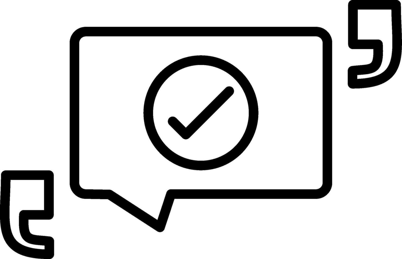 Quotation Line Icon vector