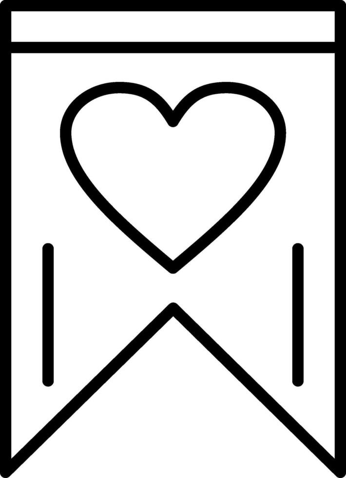 Favourite Line Icon vector