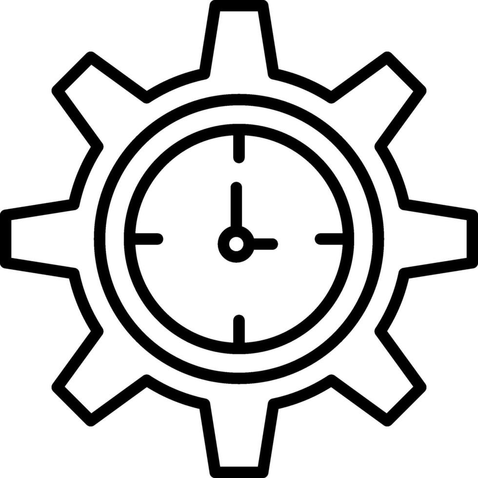 Time Manage Line Icon vector