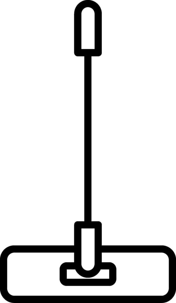 Mop Line Icon vector
