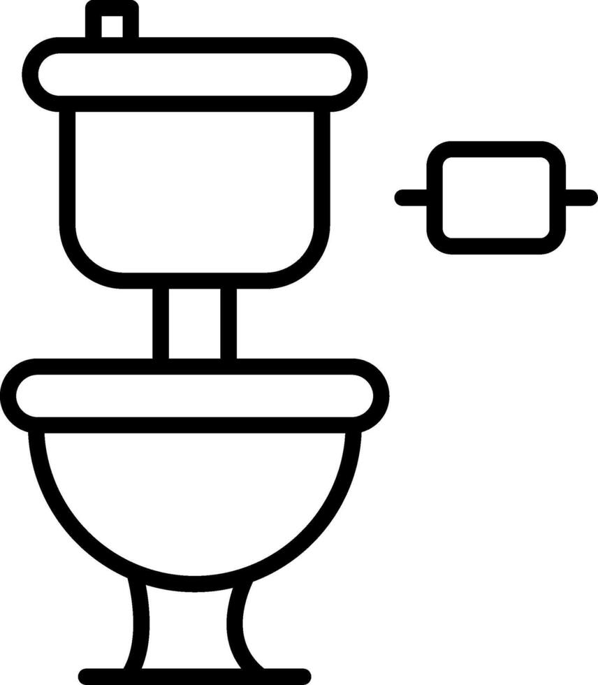 Toilet Line Icon vector