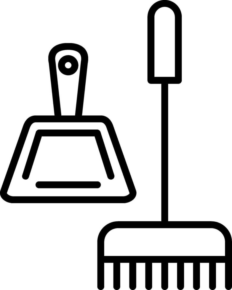 Broom Line Icon vector