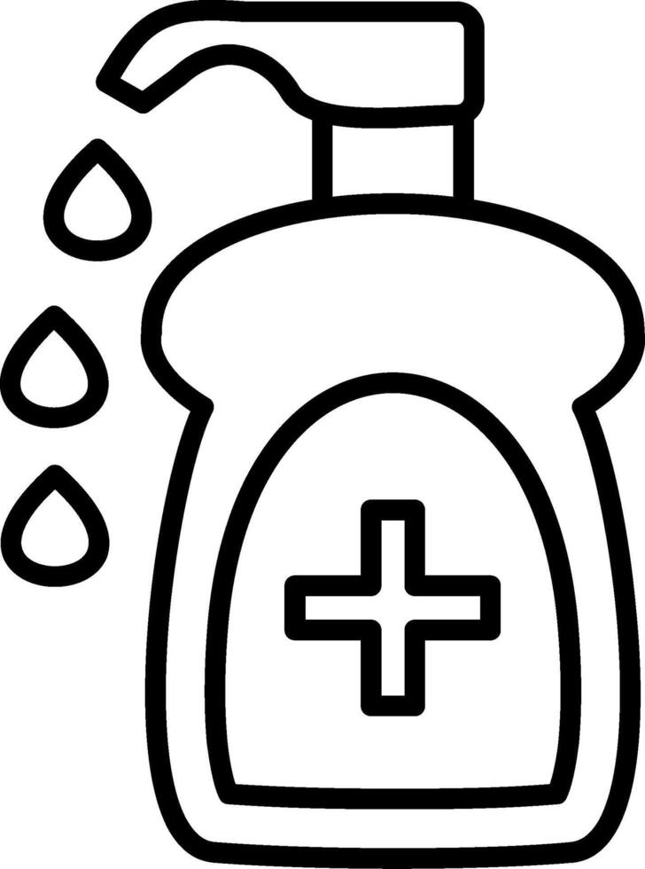 Liquid Soap Line Icon vector