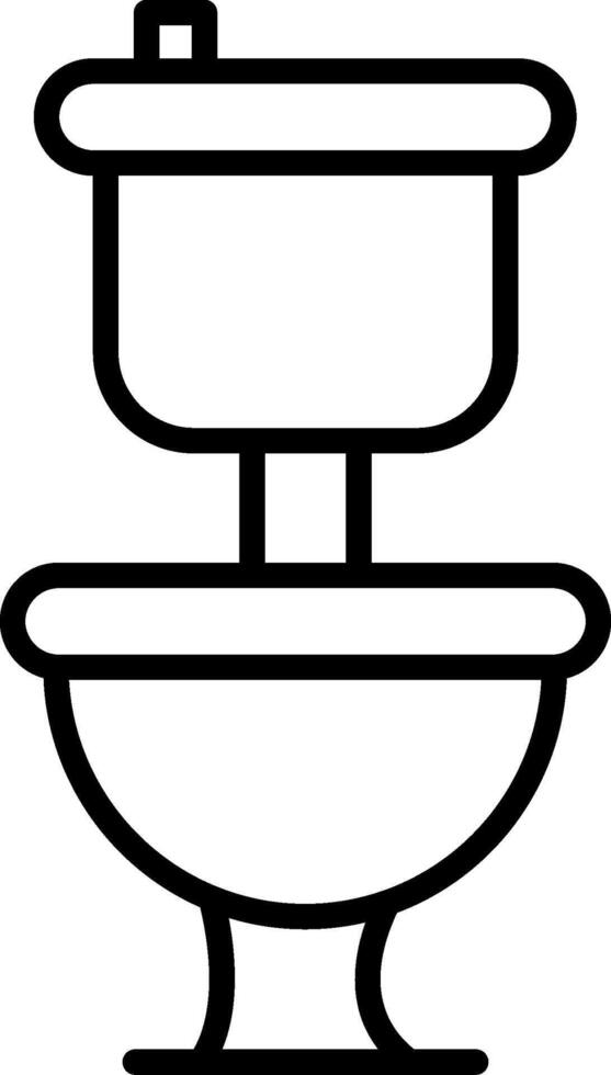 Toilet Line Icon vector