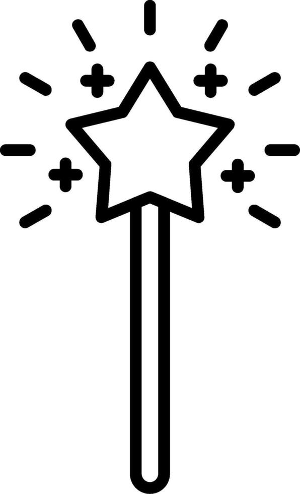 Magic Wand Line Icon vector