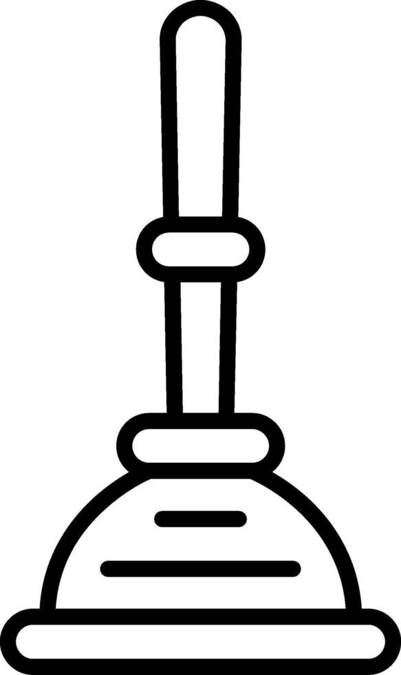 Plunger Line Icon vector