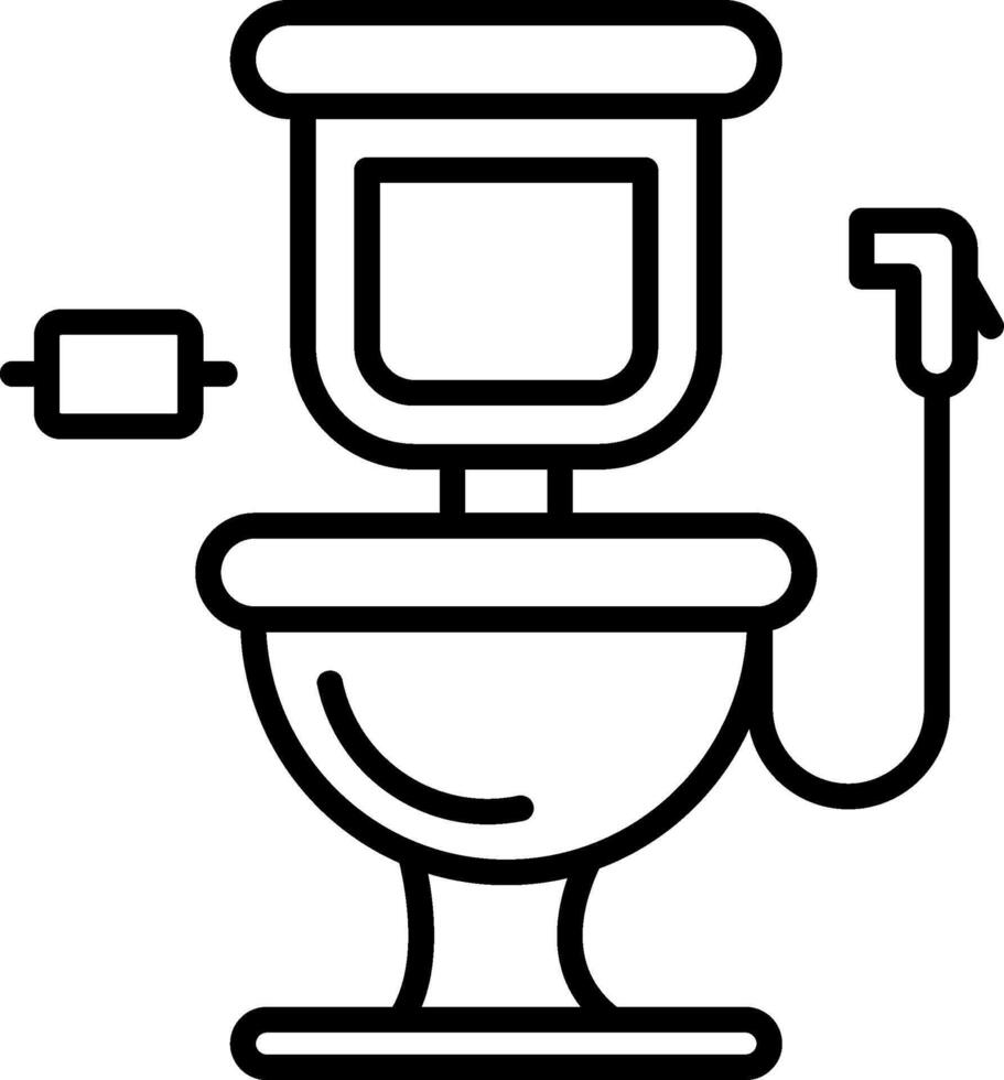 Toilet Line Icon vector