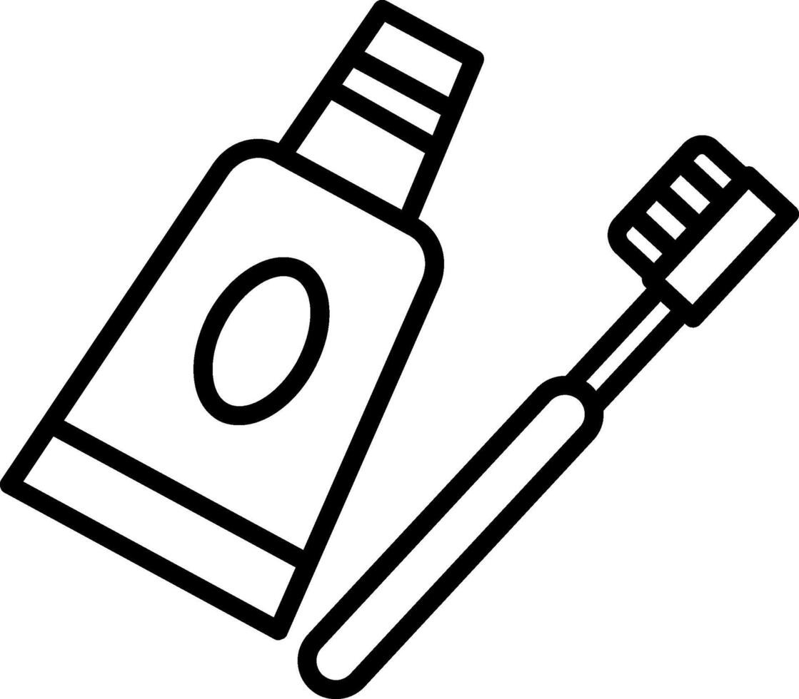 Toothpaste Line Icon vector