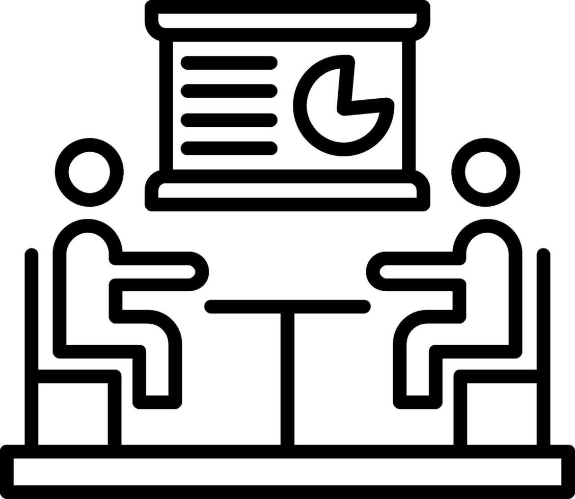 Meeting Line Icon vector