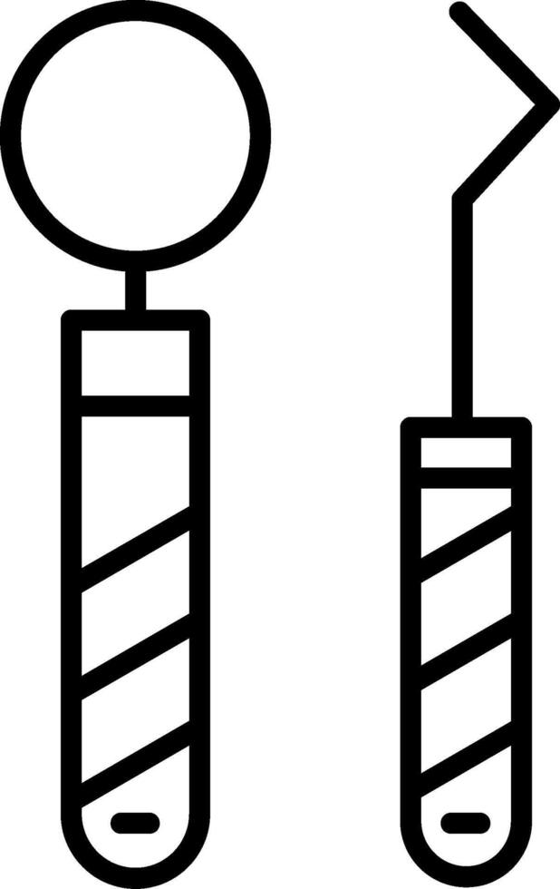 Dentist Tools Line Icon vector