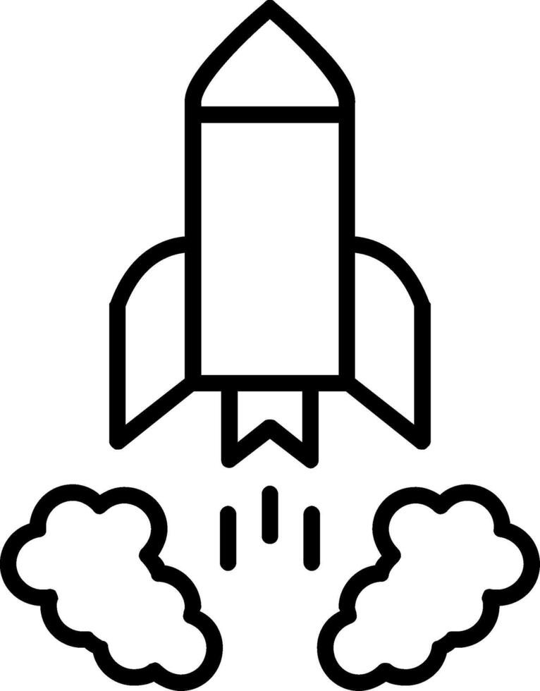 Rocket Launch Line Icon vector