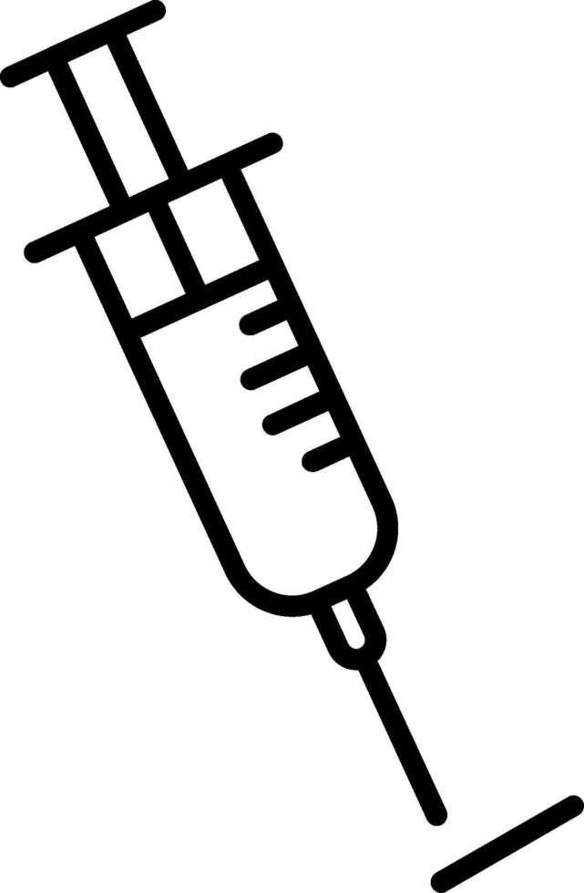 Syringe Line Icon vector
