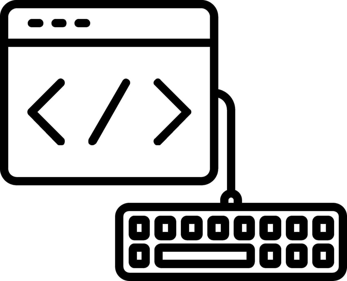 Web Development Line Icon vector