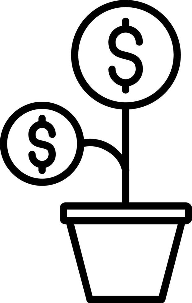 Investment Line Icon vector