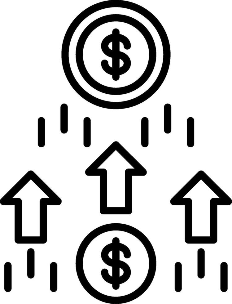 Money Growth Line Icon vector