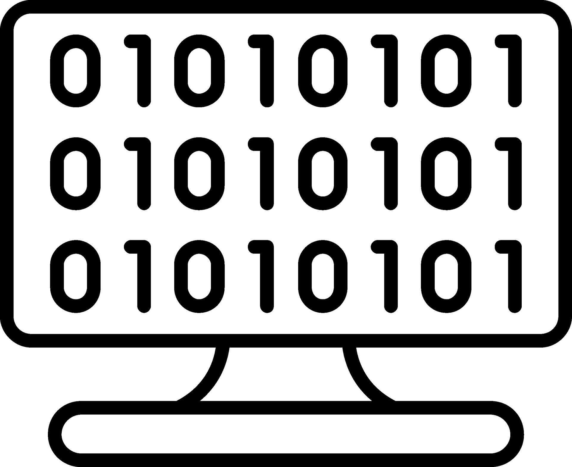Binary Code Line Icon 43259532 Vector Art at Vecteezy