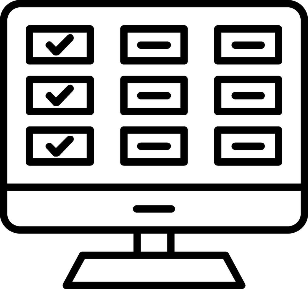 Task List Line Icon vector