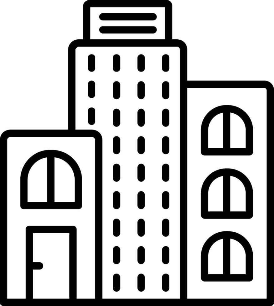 Building Line Icon vector