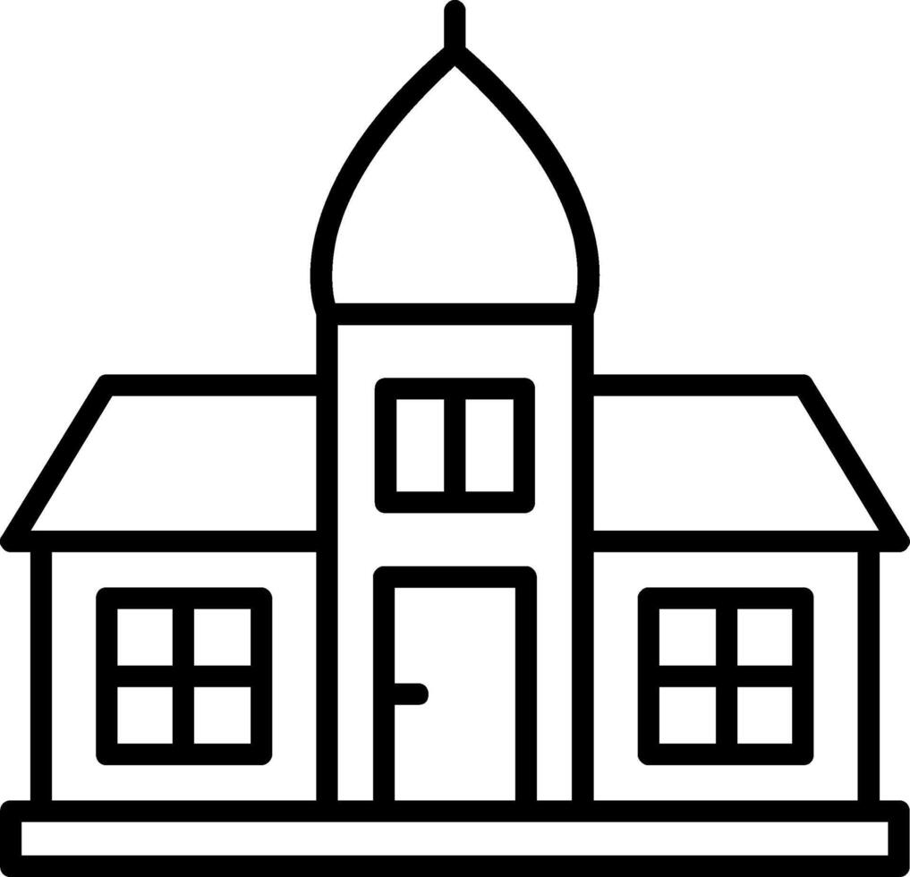 Cathedral Line Icon vector