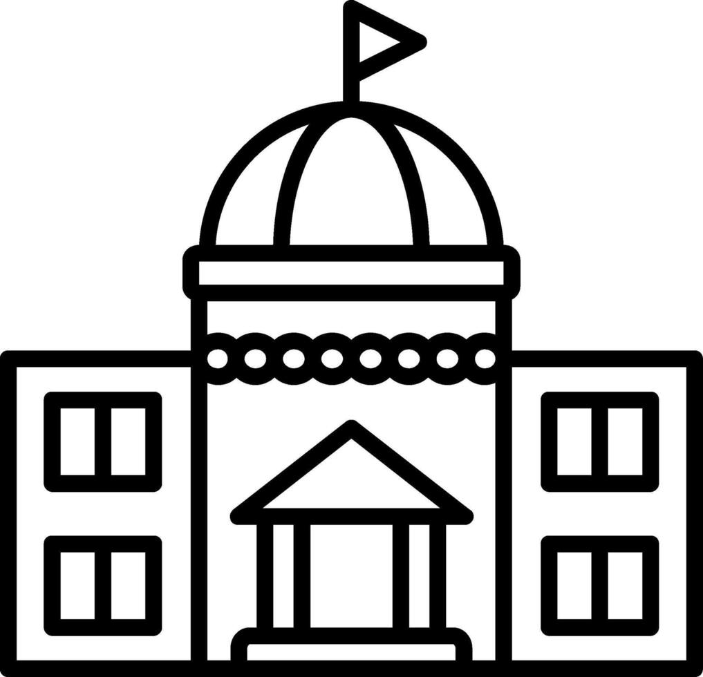 Government Line Icon vector