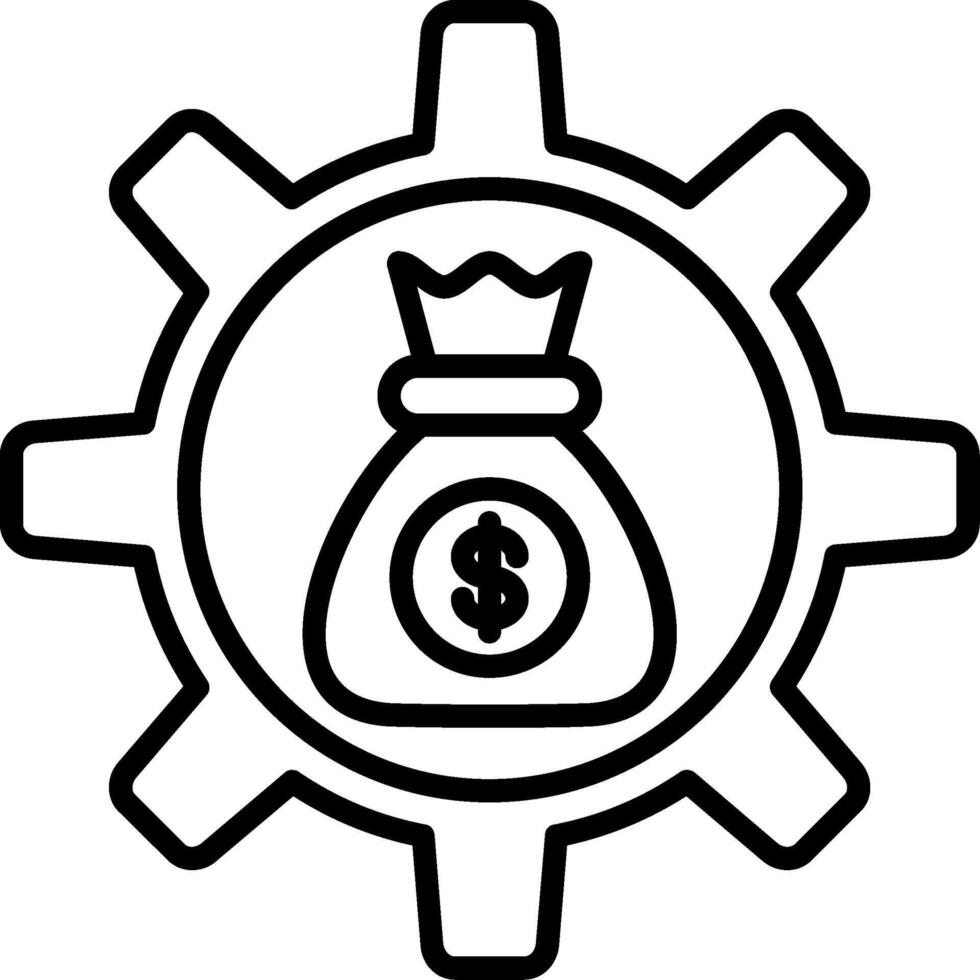 Asset Management Line Icon vector
