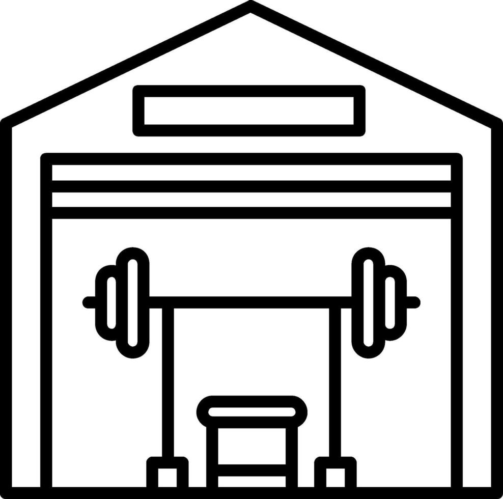 Gym Line Icon vector