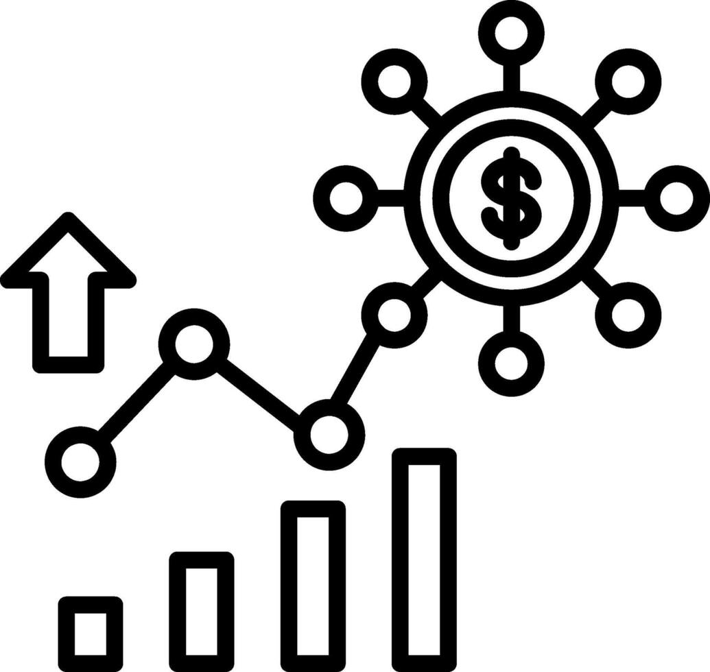 Business Chart Line Icon vector