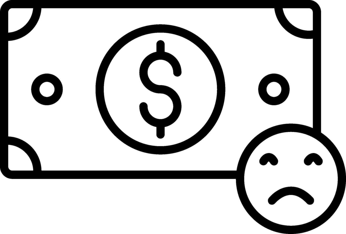 Negative Line Icon vector
