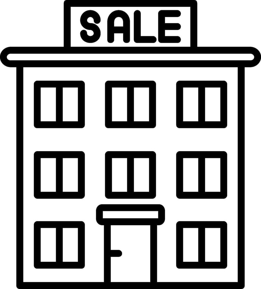 House For Sale Line Icon vector