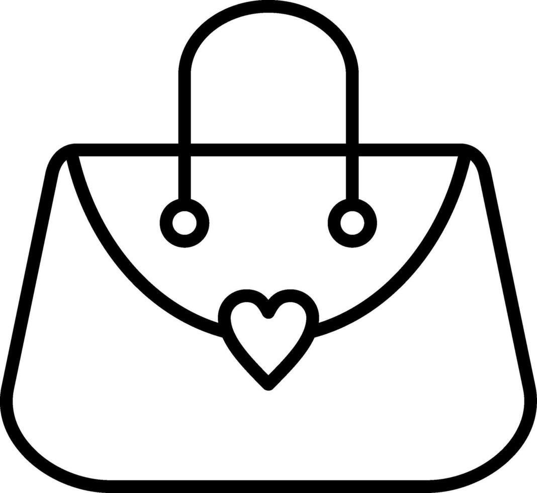Purse Line Icon vector