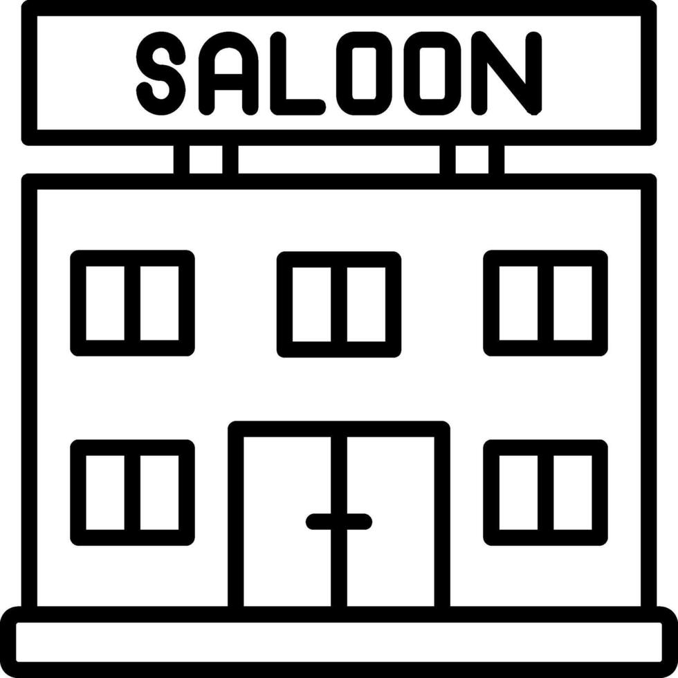 Saloon Line Icon vector