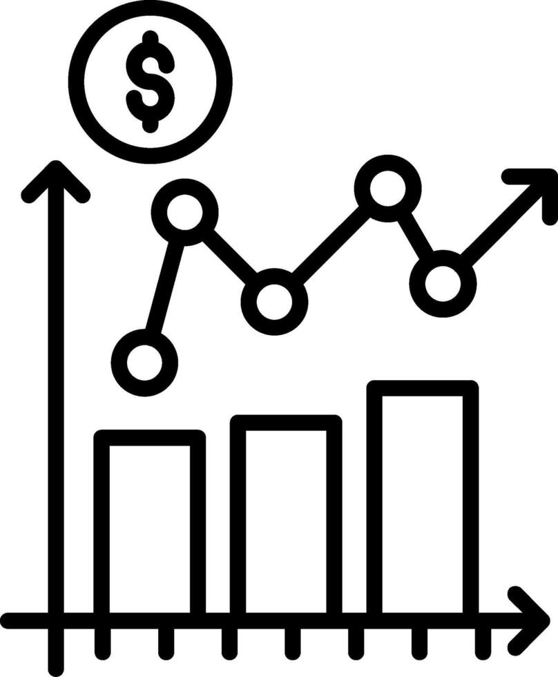 Profit Report Line Icon vector