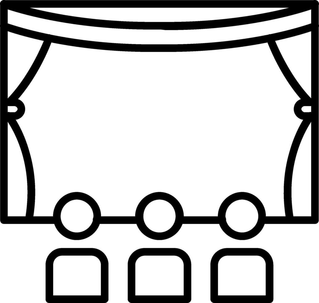 Cinema Line Icon vector