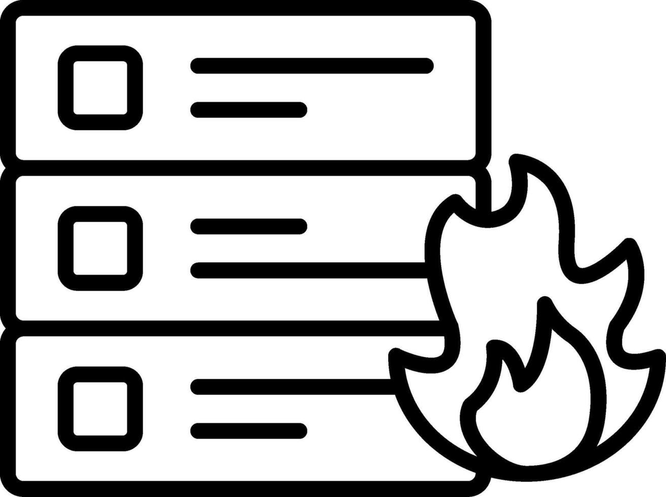 Flame Line Icon vector