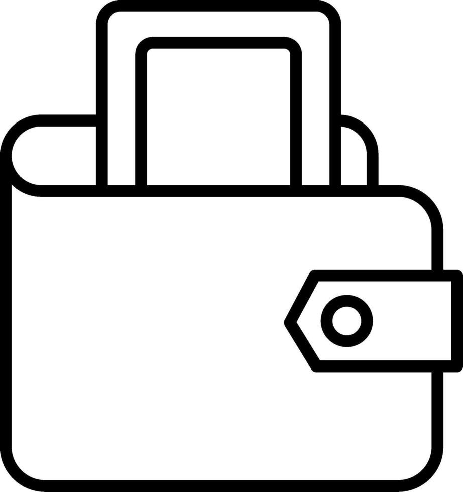 Digital Wallet Line Icon vector