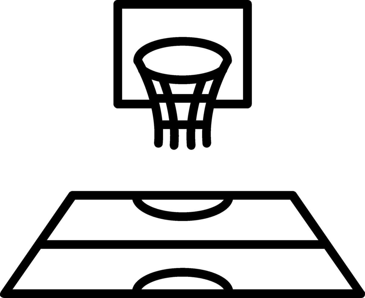 Sports Hall Line Icon vector