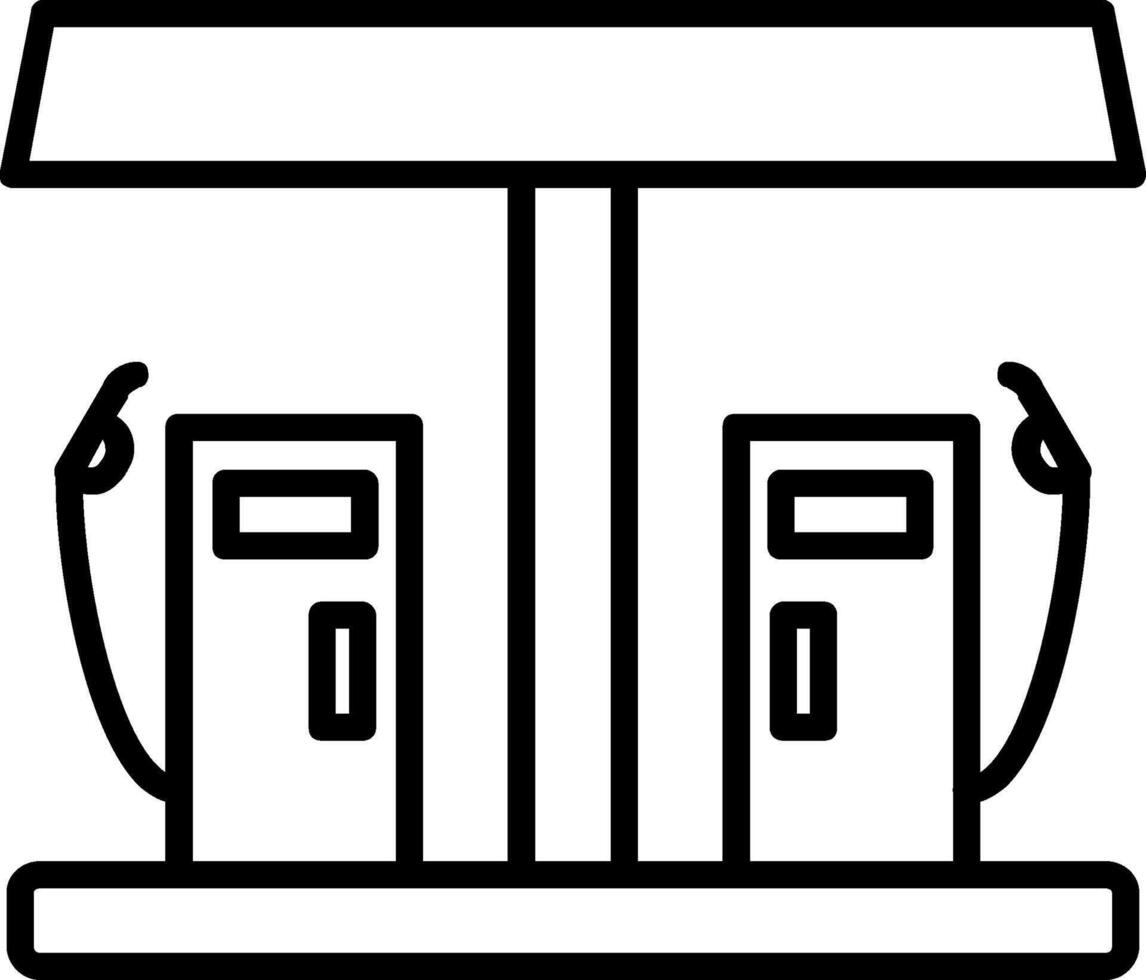 Gas Station Line Icon vector