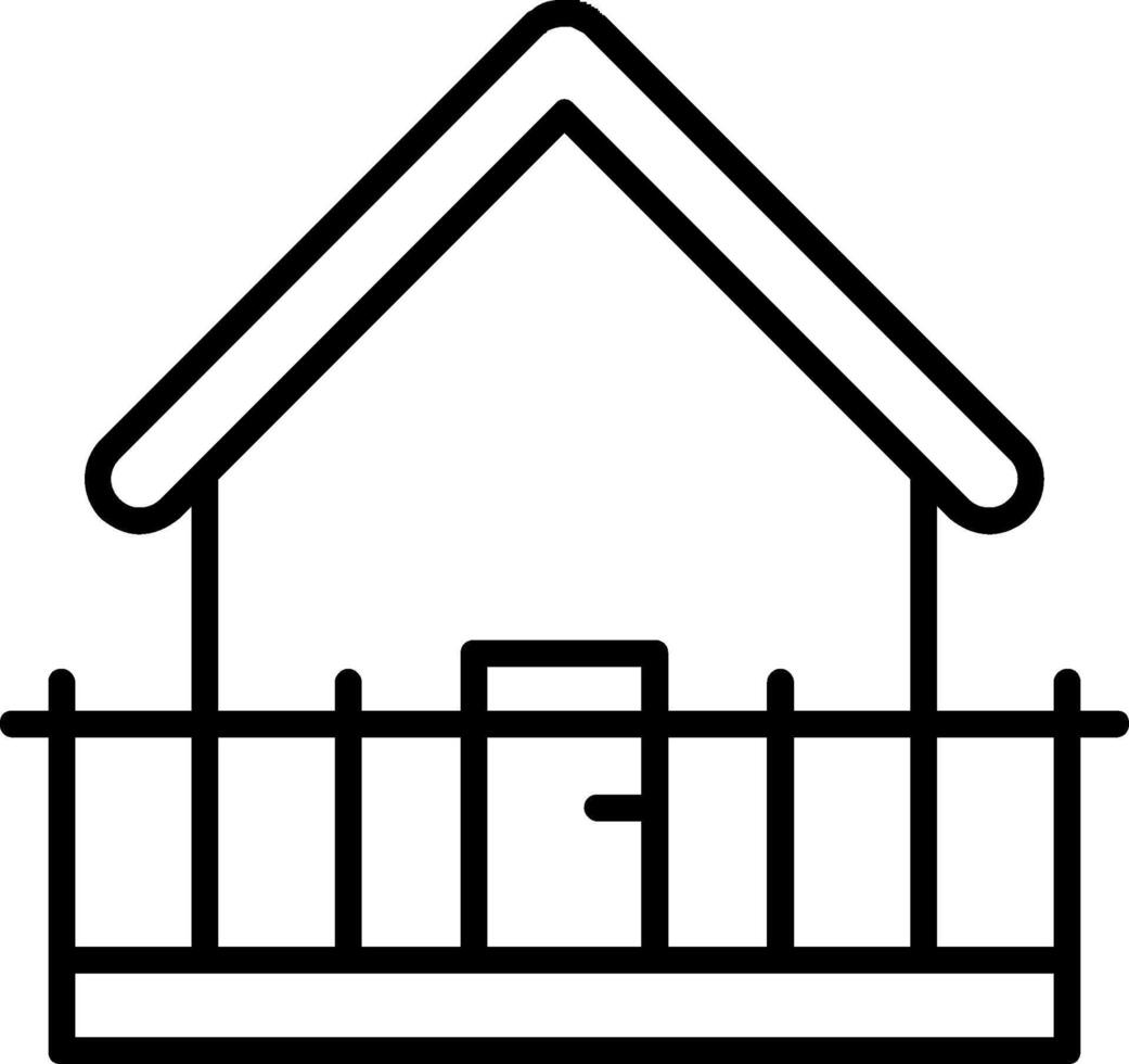 Pavilion Line Icon vector