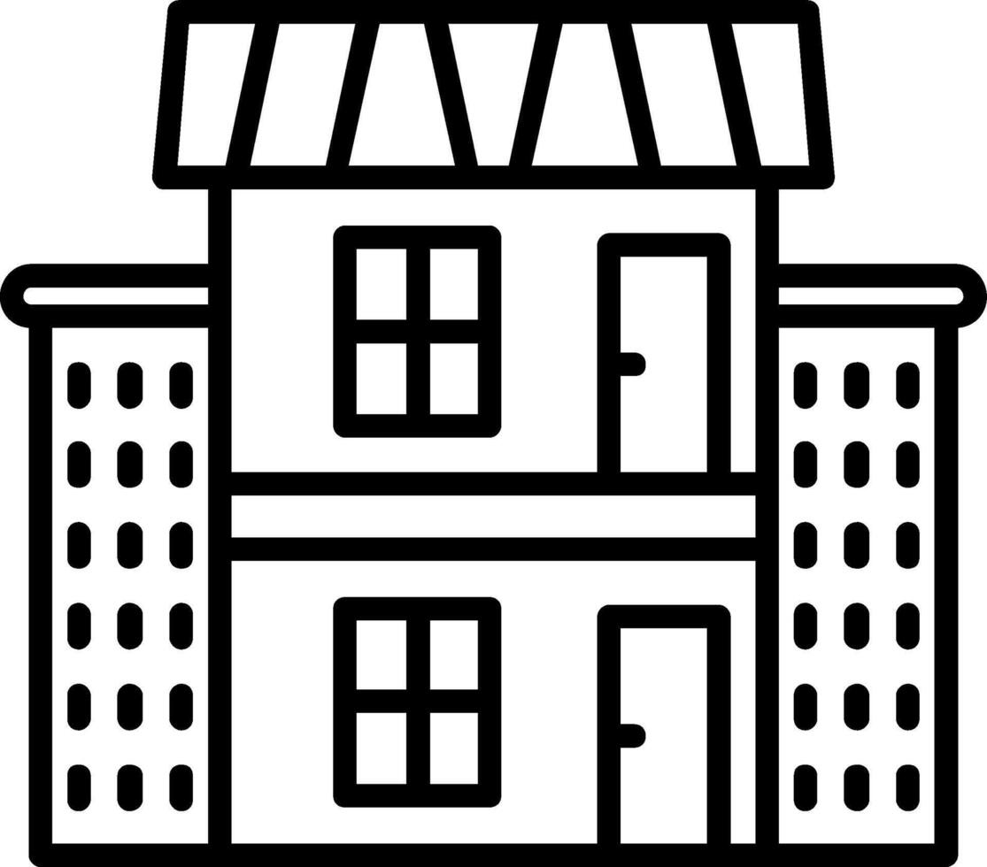 Mansion Line Icon vector