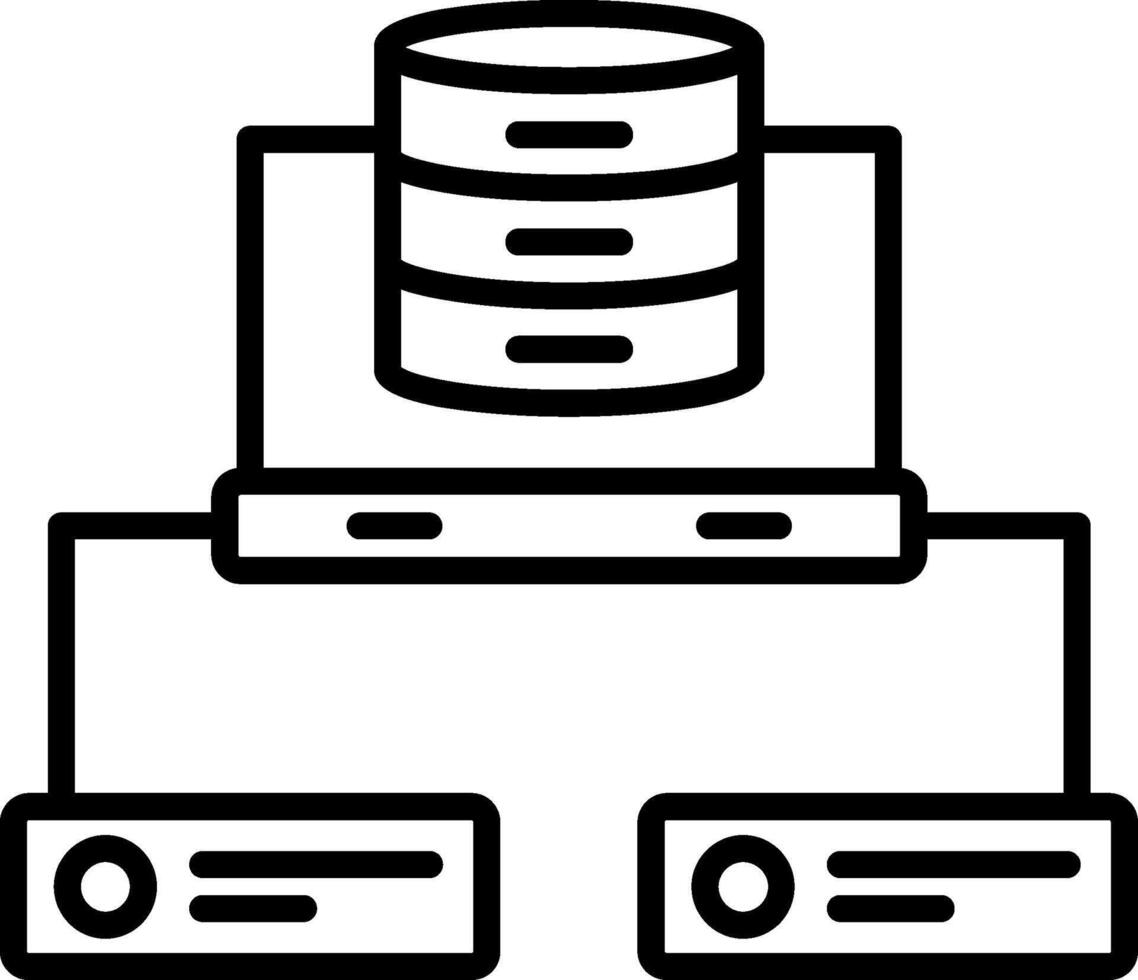 Data Network Line Icon vector