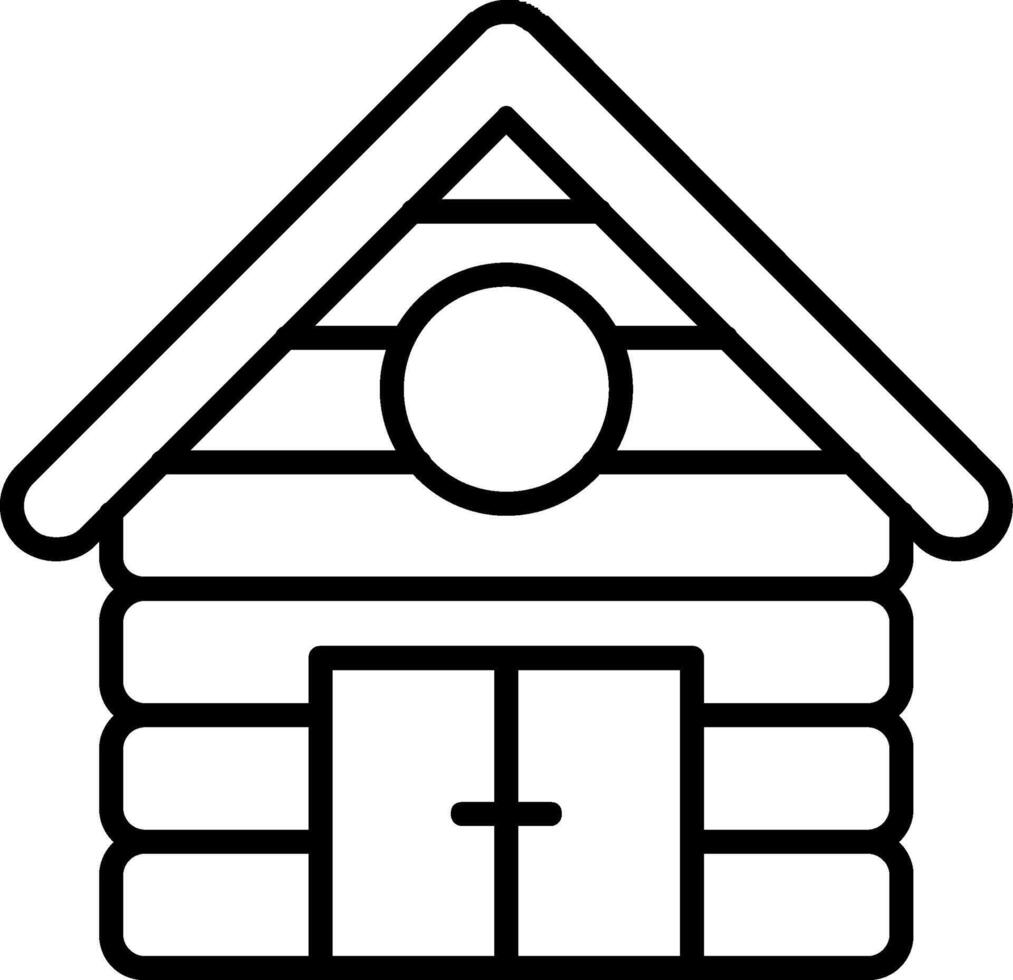 Cabin Line Icon vector