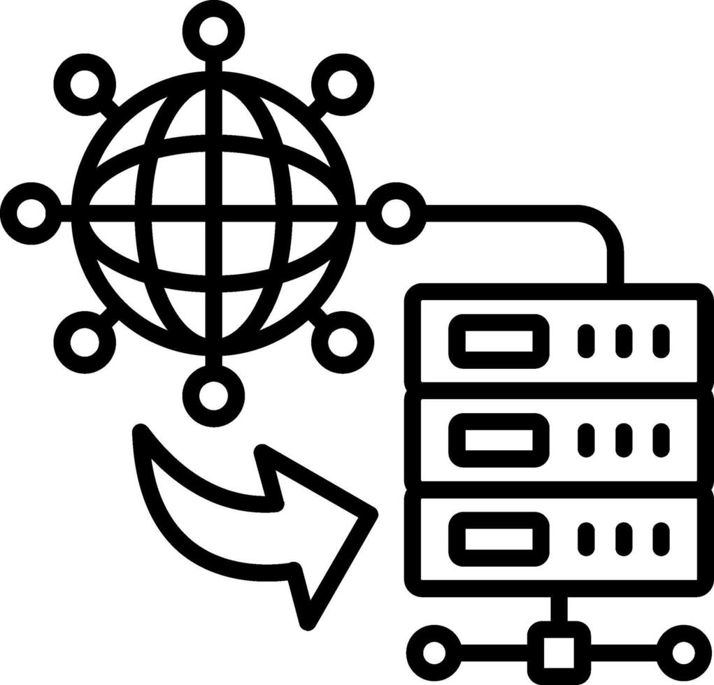 Internet conexión línea icono vector