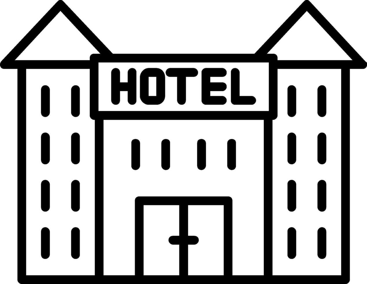 Hotel Line Icon vector