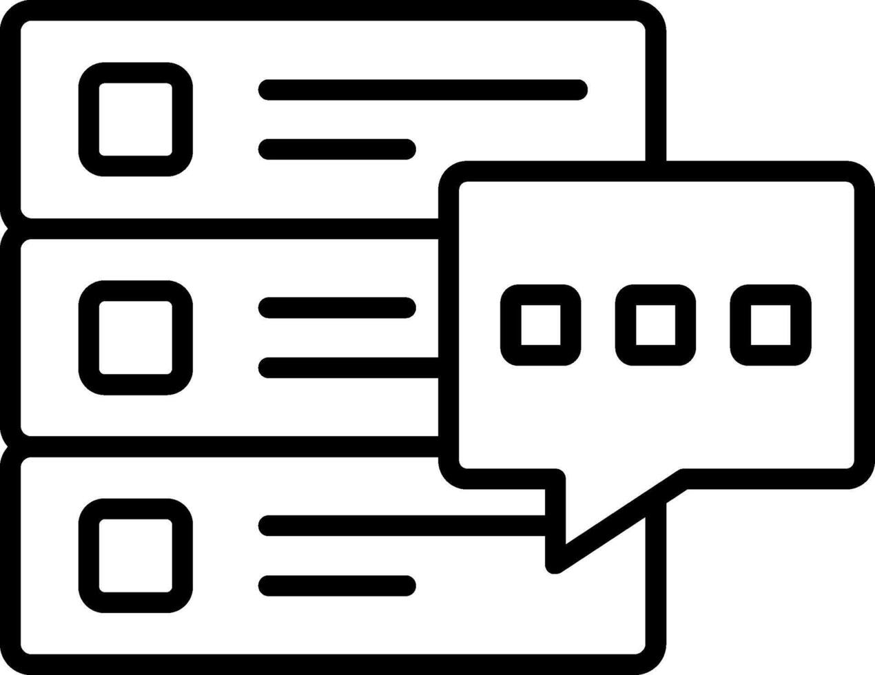 Database Message Line Icon vector